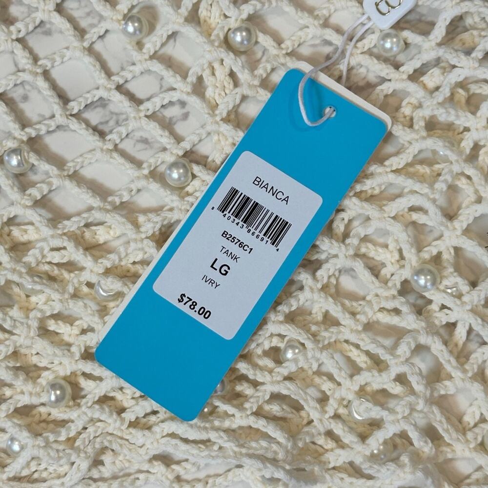 BEACH BUNNY Bianca Tank & Mini Skirt - Ivory Large Set $158 - Picture 15 of 16